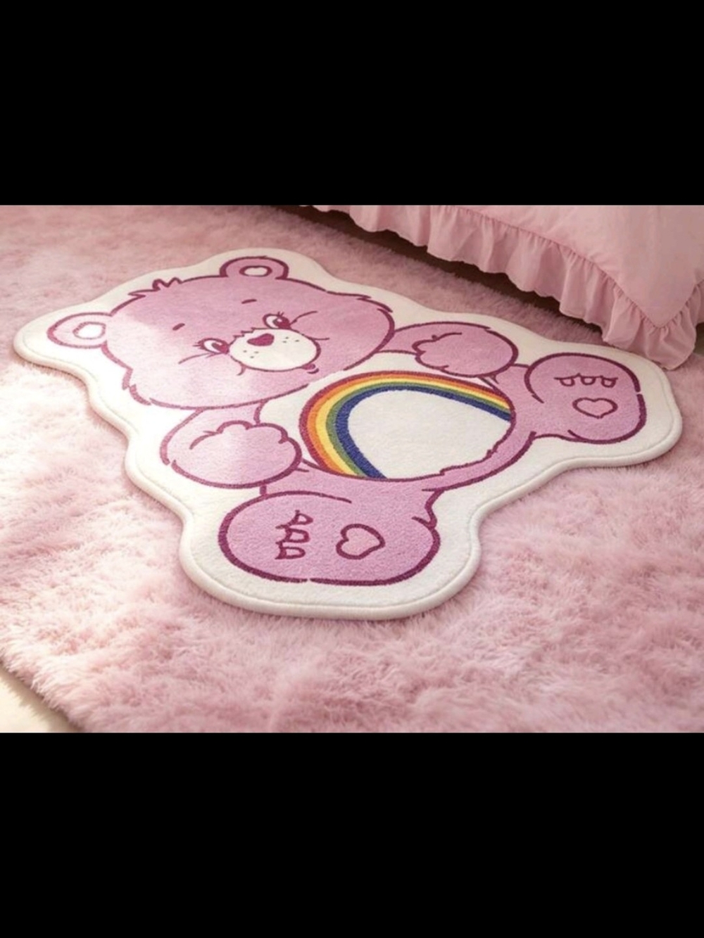 PRICE DROP 👇🏼 Pink Rainbow Care Bears Rug 105cmx100cm